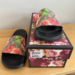 Gucci Blooms Supreme Floral Slide Sandal - 100% A… - image 1